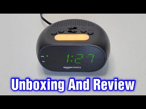 Amazon Basics Small Digital Oval Alarm Clock – Unboxing & Review