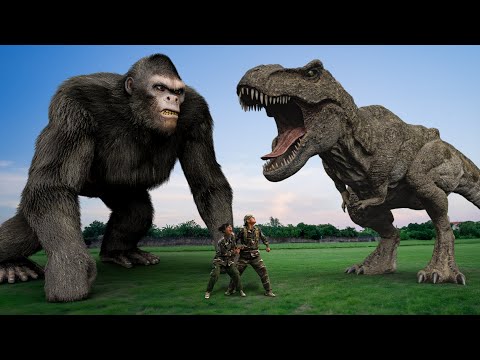 Tyrannosaurus Rex  Vs King Kong | Kingdom of the Planet of the Apes VS Jurassic Park 4 | Best Movies