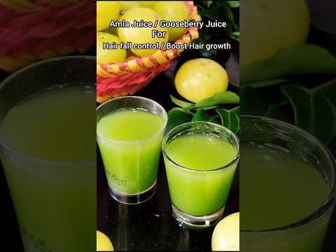 Amla Juice for Hair fall control / Boost Hair growth / Amla benefits for hair 🌿 #shortsvideo #amla