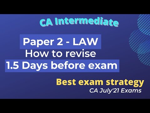 LAW - How to prepare 1.5 DAYS before exams (in ENGLISH)