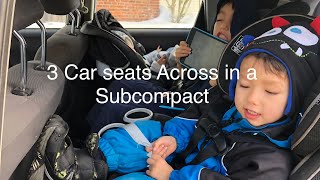 Fitting 3 Normal Car Seats in a Subcompact Hatchback - Honda Fit