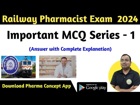 Railway Pharmacy vacancy 2024 | Railway Pharmacist Exam Important MCQs | Preparation