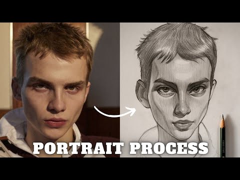 Draw with me - my full portrait process