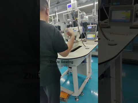 Our auto polo shirt button holing machine ran in the customer factory. Easy operation,anybody can do