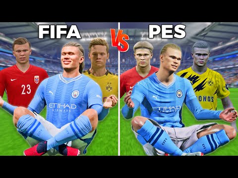 Erling Haaland evolution - FIFA vs PES [2020 - 2024] ✅ Fujimarupes