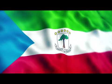 [10 Hours] Equatorial Guinea Flag Waving - Video & Audio - Waving Flags