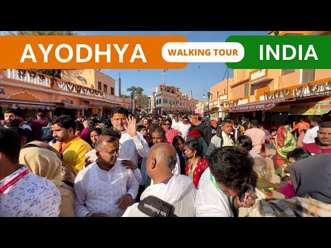 Ayodhya India walking tour 2024 🇮🇳 Downtown Walk after opening Ayodhya Ram Mandir