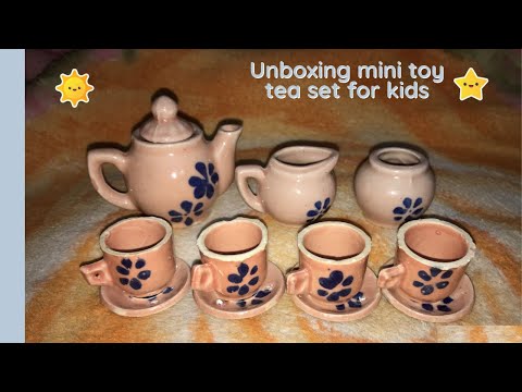 Unboxing Mini Toy Tea Set for Kids!