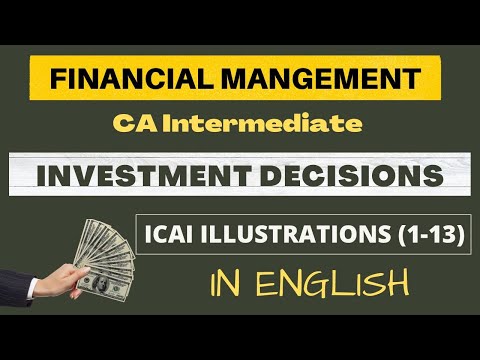 Investment Decisions / Capital Budgeting - ICAI Illustrations in ENGLISH - CA Intermediate