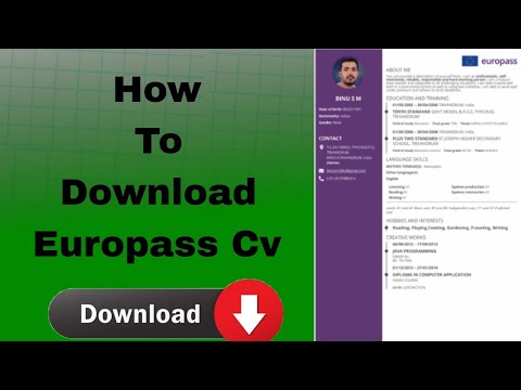 how to download europass cv