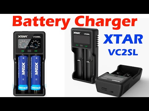 XTAR VC2SL Battery Charger Powerbank Function USB Type-C Charging Rechargeable Li-ion Batteries