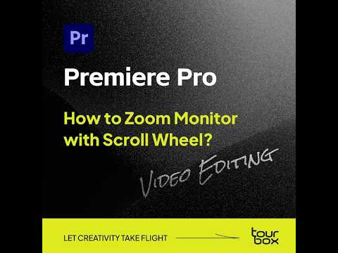 💡How to Zoom Monitor with Scroll Wheel in #Premiere