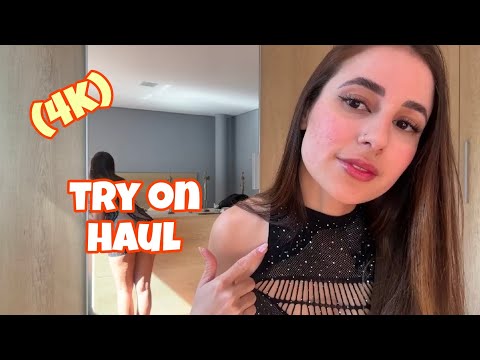 FISHNET DRESS - TRANSPARENT TRY ON HAUL 4K