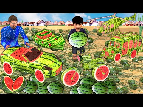 जादुई तरबूज की खेती Magical Watermelon Farming Hindi Kahani | Hindi Moral Stories | New Funny Comedy