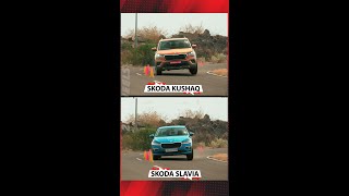 SUV vs Sedan, Kushaq vs Slavia – Who killed more cones? #shorts