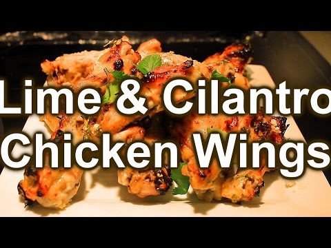 Lime ~ Cilantro ~  Yogurt ~  Chicken Wings Recipe ~ Baked