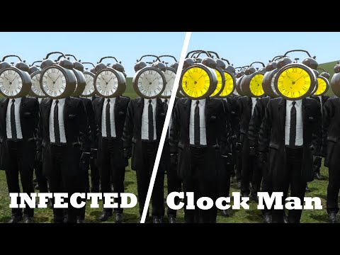 INFECTED CLOCK MAN VS CLOCK MAN!!! SKIBIDI TOILET IN GARRY'S MOD!