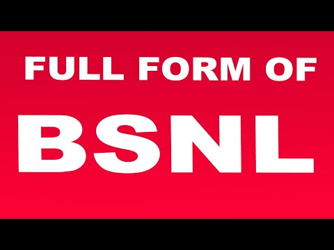 Full Form of BSNL | What is BSNL Full Form | BSNL Abbreviation