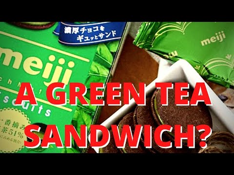 Let's try Meiji's Matcha Chocolate Sandwich Cookies in Okinawa, Japan!