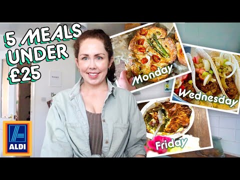 5 MEALS FOR UNDER £25 FROM ALDI | SPRING 2024 | Budget, Healthy Family Meal Plan