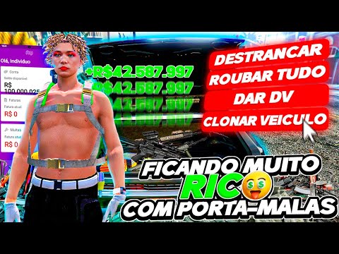 ROUBANDO PORTA MALAS DOS OUTROS COM A NOVA FUNCAO DE ABRIR BAU DO MOD MENU GTA RP