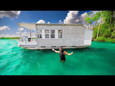 Floating TINY HOME Ultimate Seafood Challenge!!! (OVERNIGHT)