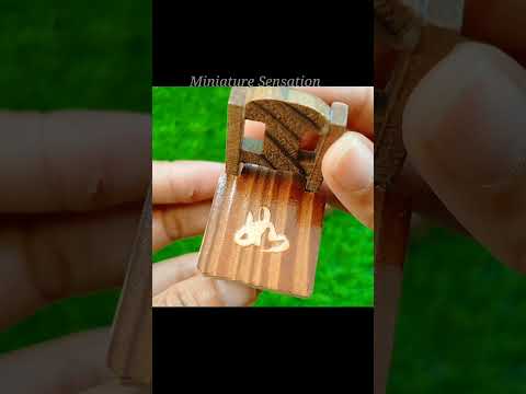 Miniature Wooden Table chairs set unboxing #shorts #miniature