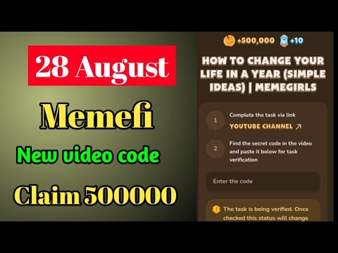 How To Start Your Own Business From Scratch And Succeed Code | Memefi 28 August  YouTube Video Code