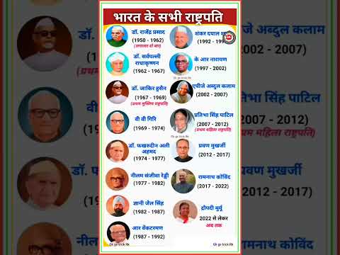 भारत के सभी राष्ट्रपतियों की सूची ||🇮🇳  List of all president of India।। General knowledge #shorts