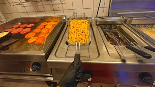 POV SOLO: Preparation Cooking And Serving | POV OF CHEF|🍔🍟🤘 Burger Hytten