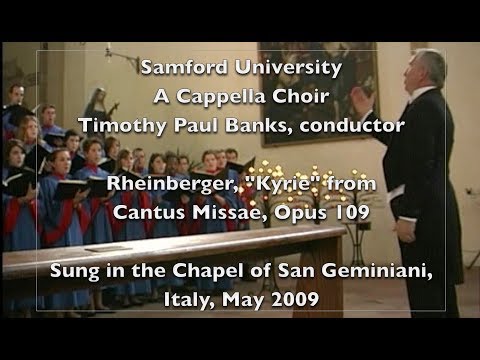 Samford University A Cappella Choir, Rheinberger "Kyrie" in Italy 2009