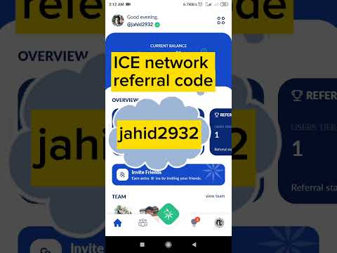 ice network referral code. ice mining apps referral code. #iceminingapp