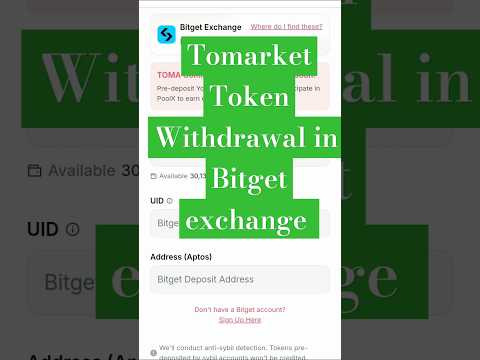 How To Withdrawal Tomarket Token in your bitget Exchange 0 gass fees #airdrop #bitget #withdraw