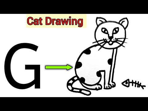 how to draw cat drawing easy step by step/ easy drawing@FarjanaDrawingAcademy