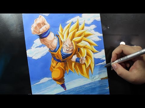 Speed Drawing - Goku Super Saiyajin 3 [DRAGON BALL Z]