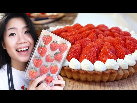 I Made Fresh Strawberry Cheesecake Tart From Scratch