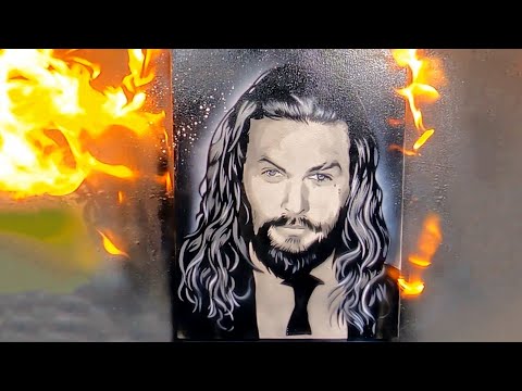 Exploring Spray Art with Jason Momoa as Inspiration by Spray Art Eden