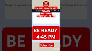 SSC MTS 2024 ANSWER KEY RELEASED#ssc #sscmtsanswerkey