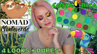 NEW NOMAD Cosmetics Bosque Nuboso de Monteverde Costa Rica Palette | 4 LOOKS + DUPES!