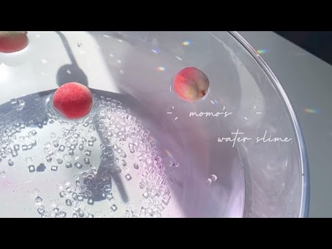 momo's waterslime🍑🍑 ¦  約1分でタプタプスライムを触る  ¦  自然光  ¦ グラデーションカラー ¦ asmr ¦ サンキャッチャー