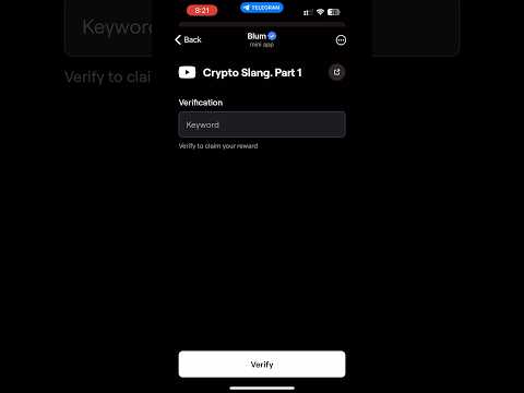 Crypyo Slang. Part 1 Blum Code Verification | Blum Verification Code 23 October #blum #blumairdrop
