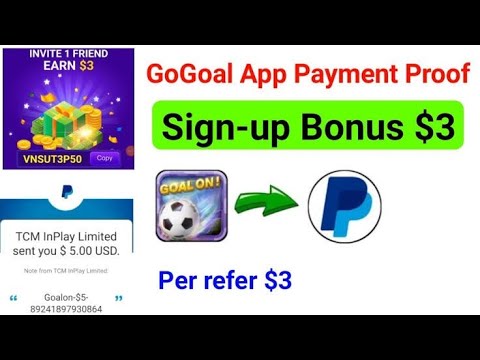 Live Payment Proof of GoGoal App (Paypal Earning App)