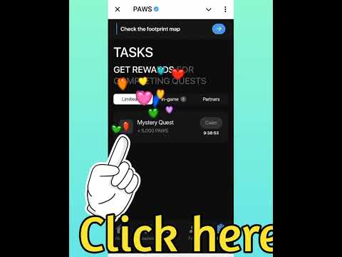 PAWS NEW TASK QUEST #paws #airdrop #pawsairdrop