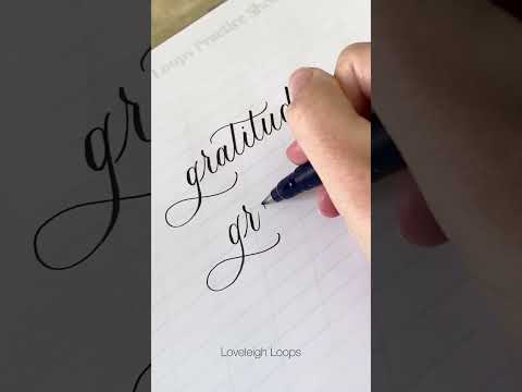 "Gratitude" Flourished Brush Pen Calligraphy Quote #asmrvideo #flourishing #letteringchallenge