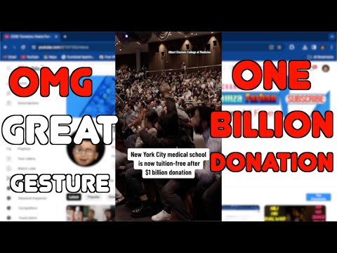 OMG $1 Billion Donations albert einstein college of medicine my honest reaction She has gold heart