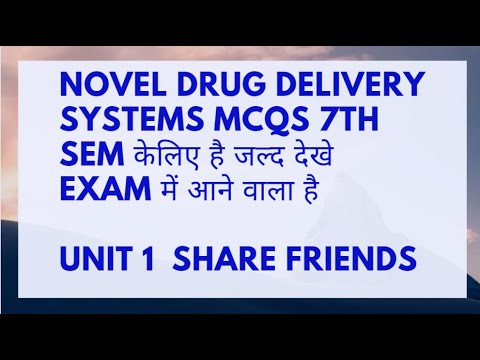 novel drug delivery systems mcqs🧐 | novel drug delivery systems 7th sem mcqs@g-patrevisionclasses