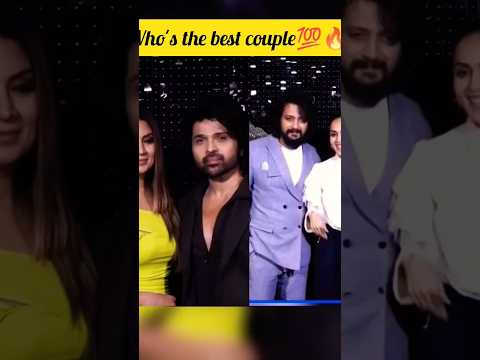 #himeshreshammiya or#riteshdeshmukh with wife arrive in #Animal#successparty who's the best couple💯🔥