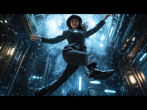 Dancing in a futuristic space