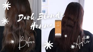 DARK BLONDE HENNA HAIR DYE ON BROWN HAIR // KHADI HENNA