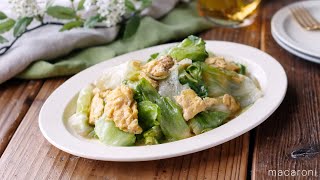 [Stir-fried crispy lettuce eggs] Mayo is the point! Fluffy texture ♪ ｜ macaroni